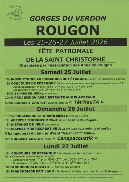 Affiche fêtes Saint Christophe 2026